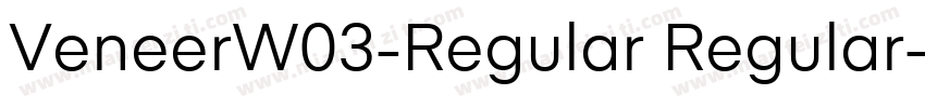 VeneerW03-Regular Regular字体转换